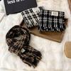 Knitted Shawl Scarf High-end Autumn and Winter New Versatile Fashion Thickened Warm Plaid Scarf