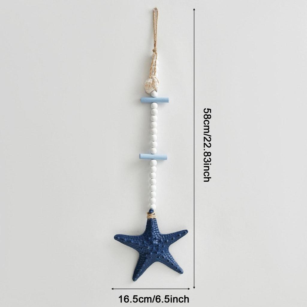 Wooden Starfish Wall Hanging Decor Nautical Decor Boho Wall Art Decor Rustic for Party Favor Living Room Beach Home Bedroom