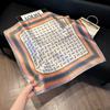 Spring and summer new Korean fashion sweet polka dot simulation silk small square scarf women's thin sunscreen silk scarf decorative small scarf