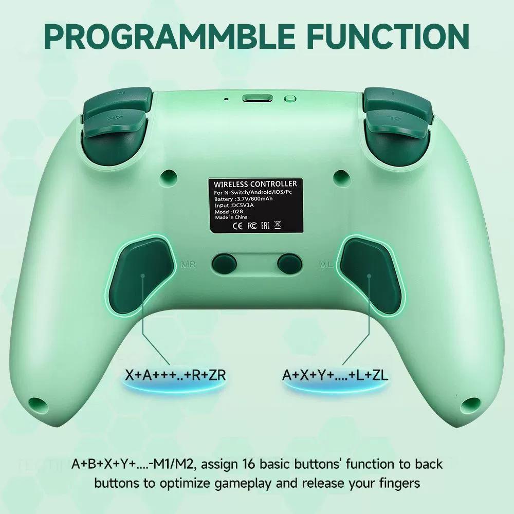 Беспроводной RGB BT Контроллер для Nintendo Switch2/OLED/Lite Геймпад для Android Телефона/ПК Джойстик/ТВ Приставки/Steam с Турбо Функцией