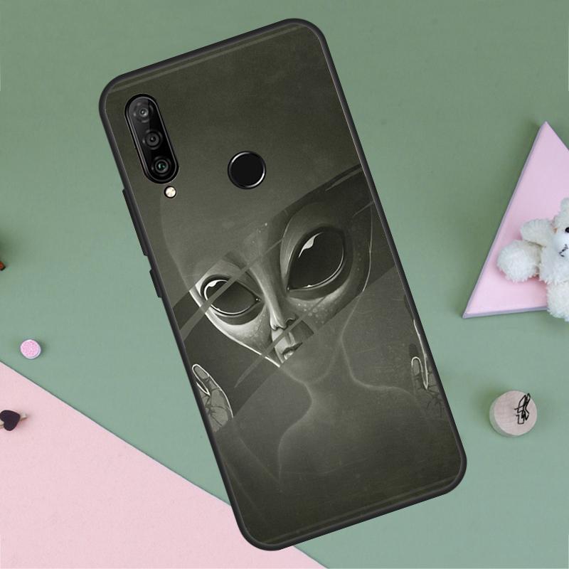 Alien Kawaii Art For Huawei P20 P40 Lite P60 P30 Pro Nova 5T 9 10 SE 12s 12i 11i Y90 Y70 Y60 Y61 Y72 Y91 Case