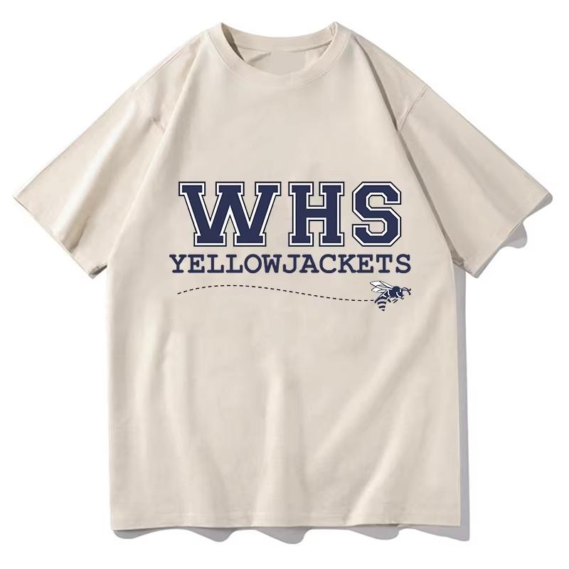 2026 WHS Yellowjackets Футболка Kpop Унисекс Рубашка Летний Мерч Футболка Kpop Хлопковая Футболка Kpop Харадзюку Принт Топ Футболки Футболка Одежда Короткий Рукав