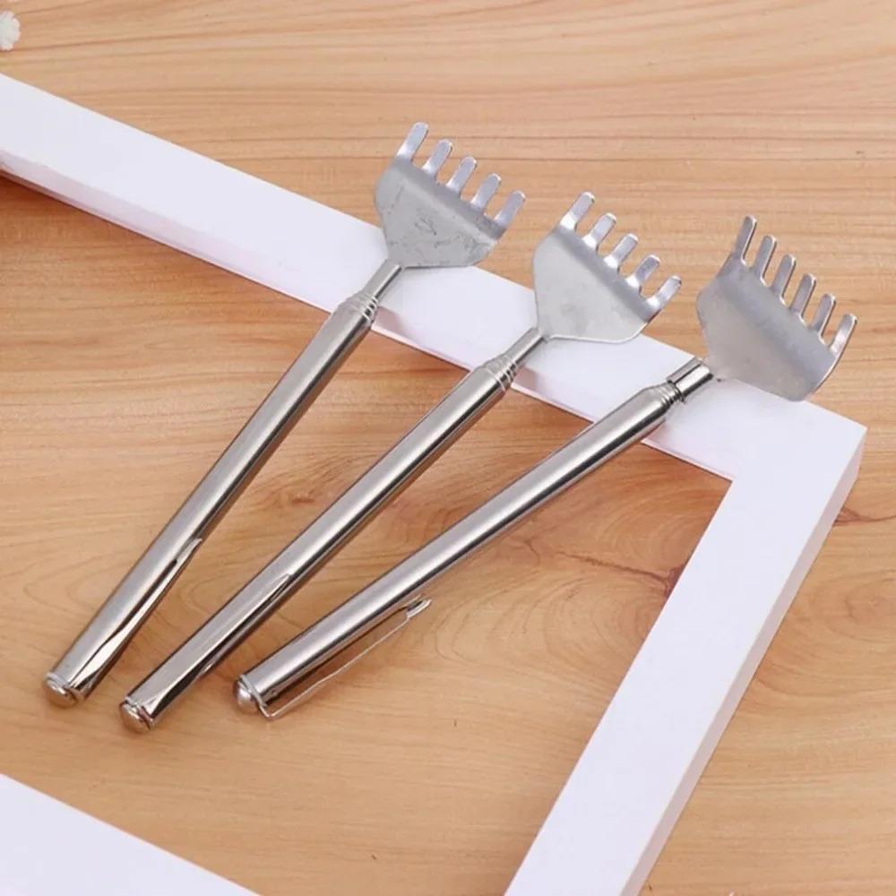 Выдвижное приспособление для чесания спины – Карманный массажер из нержавеющей стали с клипсой для пожилых и людей с ограниченной подвижностью