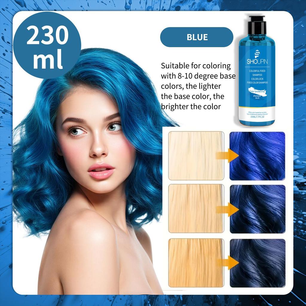 Color Depositing Shampoo for Blue Burgundy Orange Hair Color Treated Hair 300ml