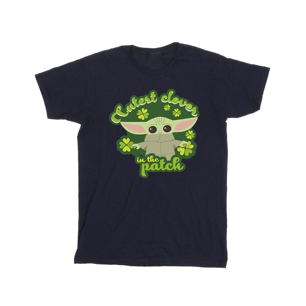 Star Wars Mens The Mandalorian St Patrick´s Day Cutest Clover T-Shirt