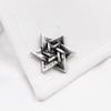 WOWTAC Two Hexagram Pin Badges for Men, Pin Badge Brooch, Simple Badge, Lapel Pin, Tuck Pin, Pin Badge, Butterfly Clutch