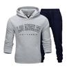 Children's Jogging Pants - LOS ANGELES - Grey - Long Sleeves - Hooded Sweatshirt - Elasticated Waist