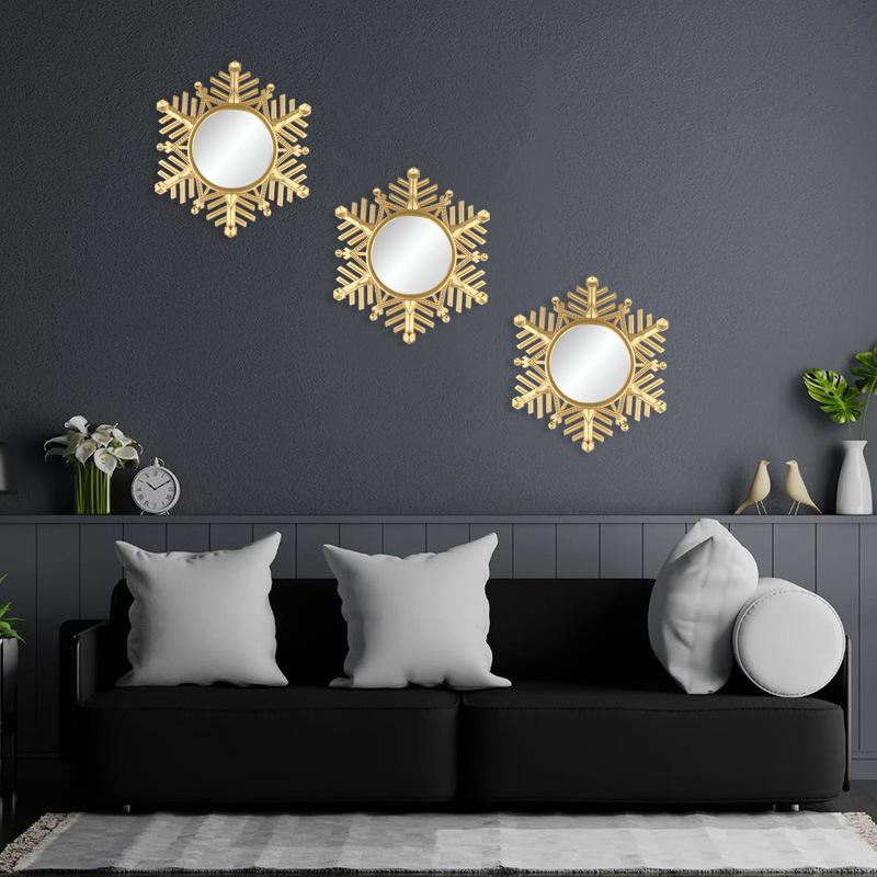 1PC/3PC Nordic Background Living Room Wall Decor Спальня Золотое Подвесное Зеркало Круглое Настенное Зеркало