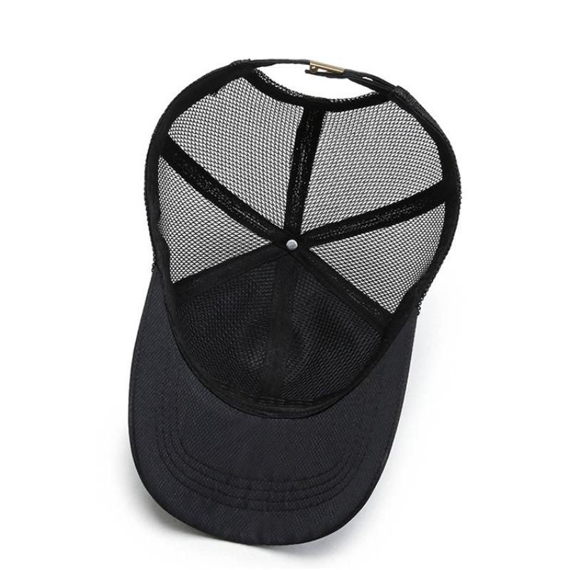 Outdoor Sports Baseball Cap Men Summer Breathable Mesh Visor Korean Version Light Plate Solid Color Hat Outdoor Leisure