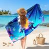 One Piece Printed Swim Towel, Portable Water Absorbent Towel for Beach Camping Daily Bathroom Use