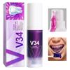 V34 Tooth Colour Corrector Purple Teeth Whitening Tooth Stain Removal Teeth Whitening Booster Purple Toothpaste