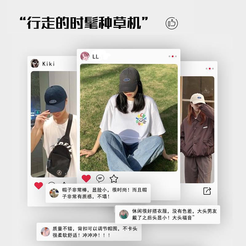 Шапка на маленький обхват головы мужская оригинальная самодельная трендовая брендовая бейсболка для маленькой головы простая и модная кепка, делающая лицо маленьким, женская