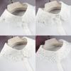 Hollow Lace False Collar Shirt Embroidered Chiffon False Collar Shirt Collar Women'S Doll Collar