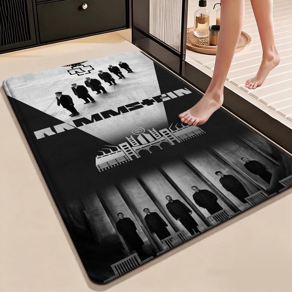 Rammstein Iconic Band Logo Indoor Rug Durable Easyclean Carpet For Study Reading Area Home Party Decor Christmas Gift