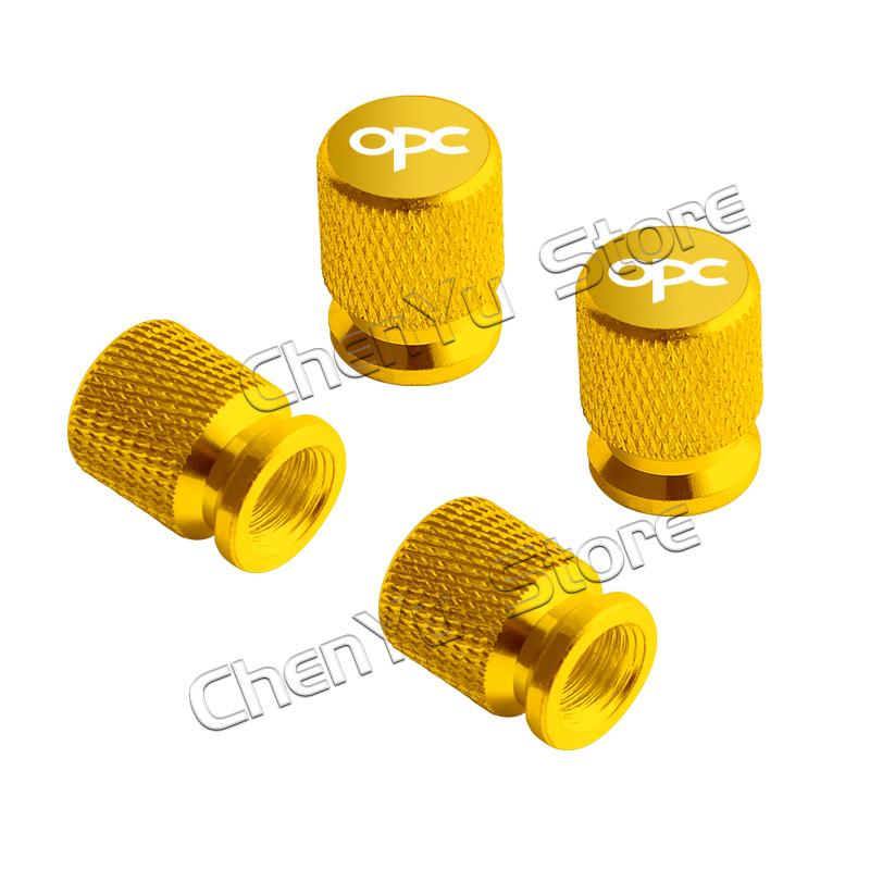 4Pcs OPC Logo Car Metal Wheel Tire Valve Caps Stem Case Dust Cap For Opel Astra Insignia Corsa Rocks Junior Accessories Styling PF5