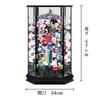 May Doll Indoor Carp Streamer Side Decoration Hexagonal Case Decoration Celebration Carp Medium Size Width 34cm x Height 57cm Black Painted Glass Case