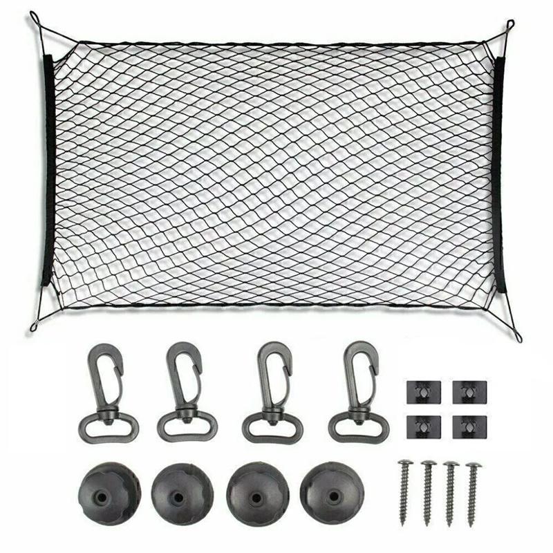 Универсальная большая автомобильная грузовая сетка из нейлона, эластичная сетка для хранения багажа, пикапа, аккуратной сетки для фургона, внедорожника, грузовика, сетчатого кармана