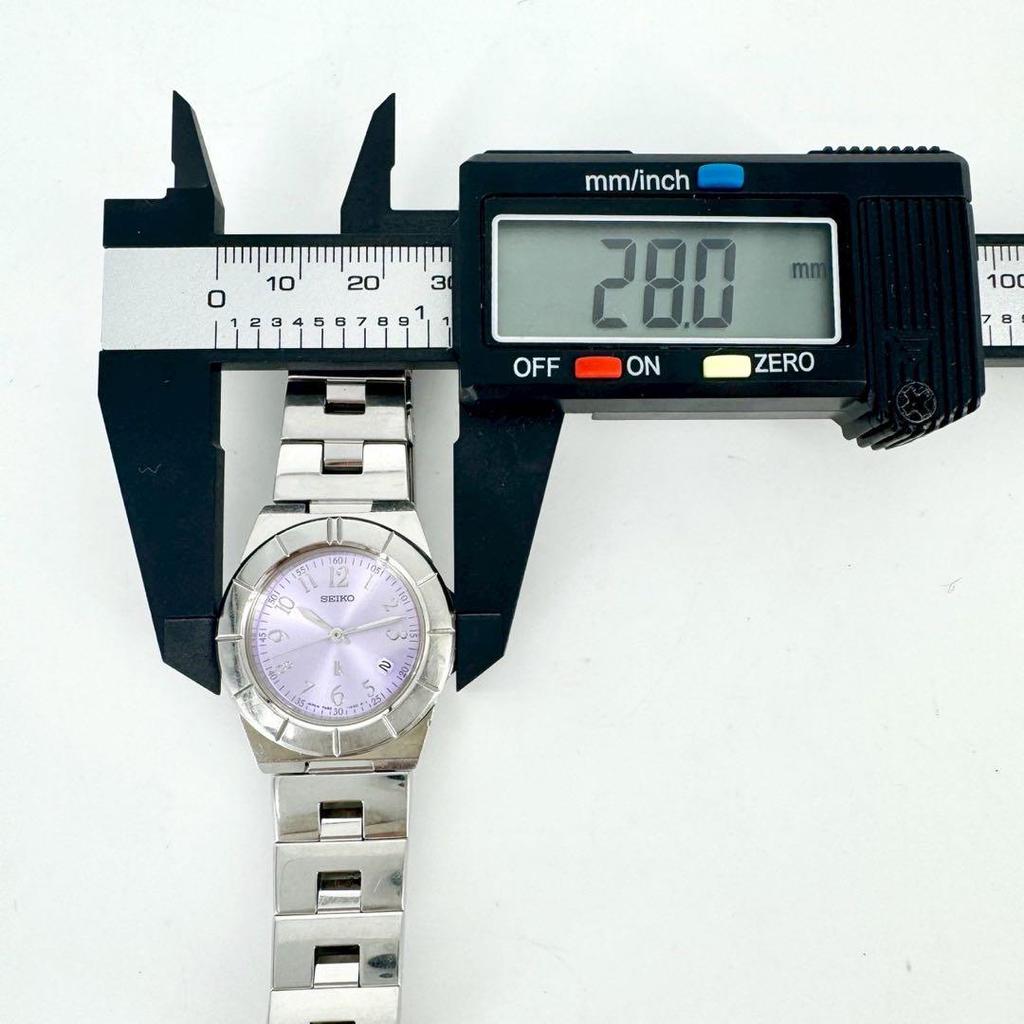 [USED] Battery SEIKO Lucia Round Date Lavender Dial Watch