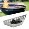 Корзина для угля из нержавеющей стали Легко чистится Практичные аксессуары для угольного гриля снаружи