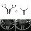 For BMW F10 F22 F30 F32 F10 M Sport Carbon Fiber Look Car Interior Steering Wheel Trim Cover Sticker Button Frame