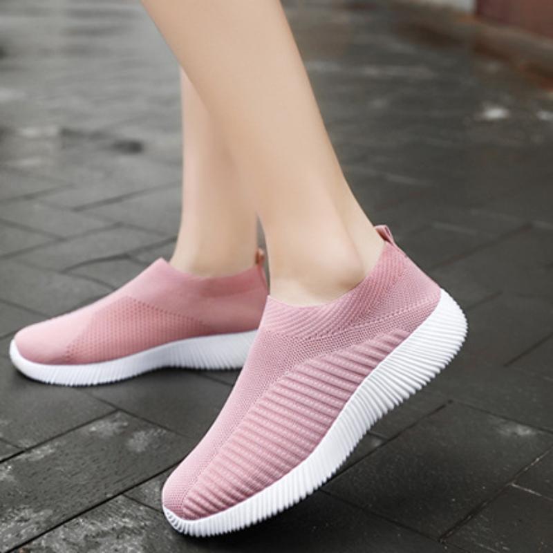 Женская повседневная обувь Модная удобная дышащая обувь на плоской подошве Дышащая сетчатая легкая женская спортивная обувь Zapatos Mujer
