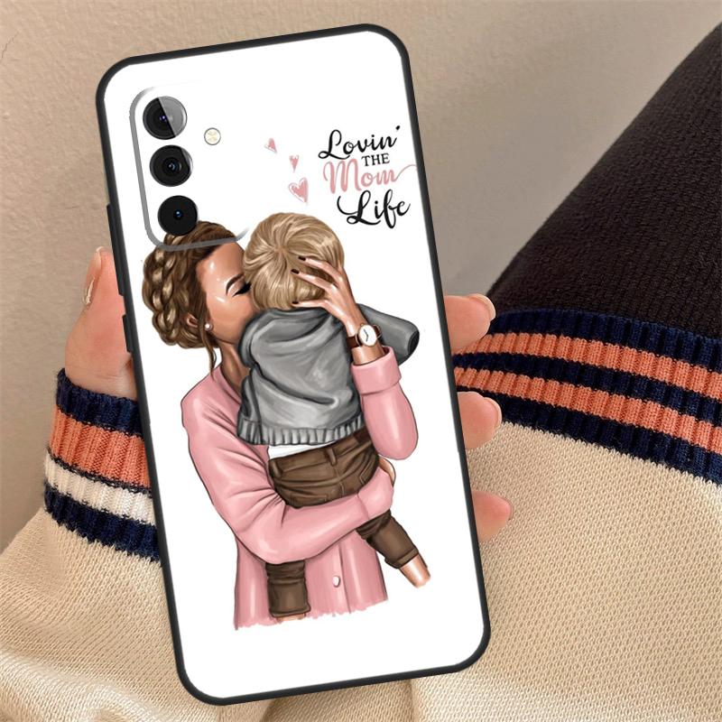 СУПЕР МАМА МАМА МАМА МАЛЫШ Чехол Для Samsung Galaxy A14 A54 A34 A24 A52 A32 A22 A12 A51 A71 A33 A23 A13 A53 Чехол Funda