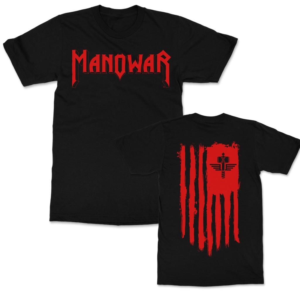 2026 Hot Sale Retro Manowar Graphic Cotton T-shirt Unisex Summer Short Sleeve Fashion Brand Tee Men Women Luxury Casual Vintage Tees Loose Top