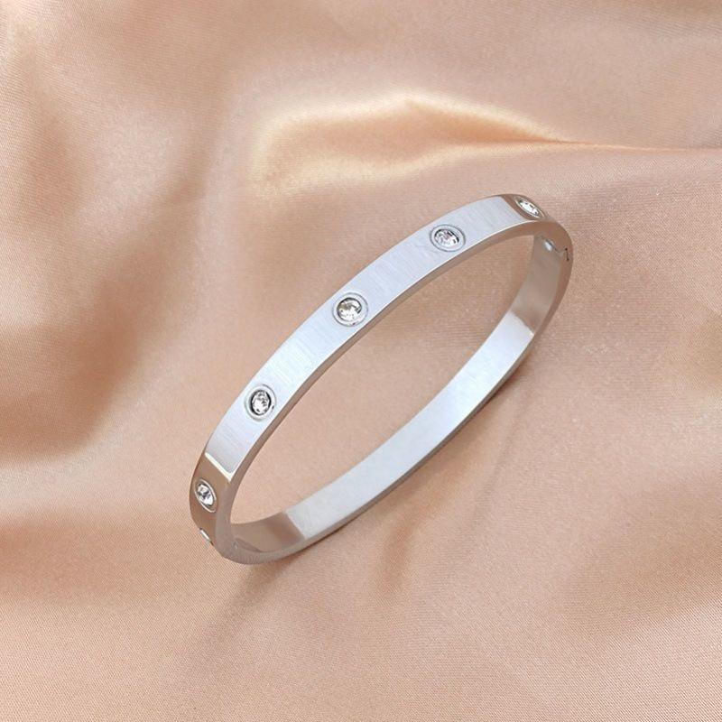 Stainless Steel Ring Stacking Bracelet Women Plated Couple Holiday Gift Fashion Bracelet Party Jewelry