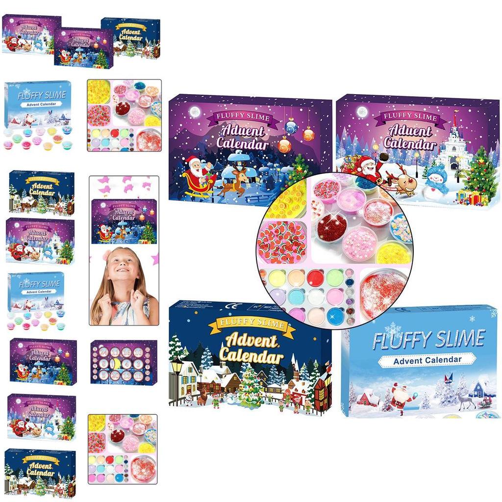 Fluffy Slime Advent Calendar For 24 Days Of Christmas Joy And Surprises**