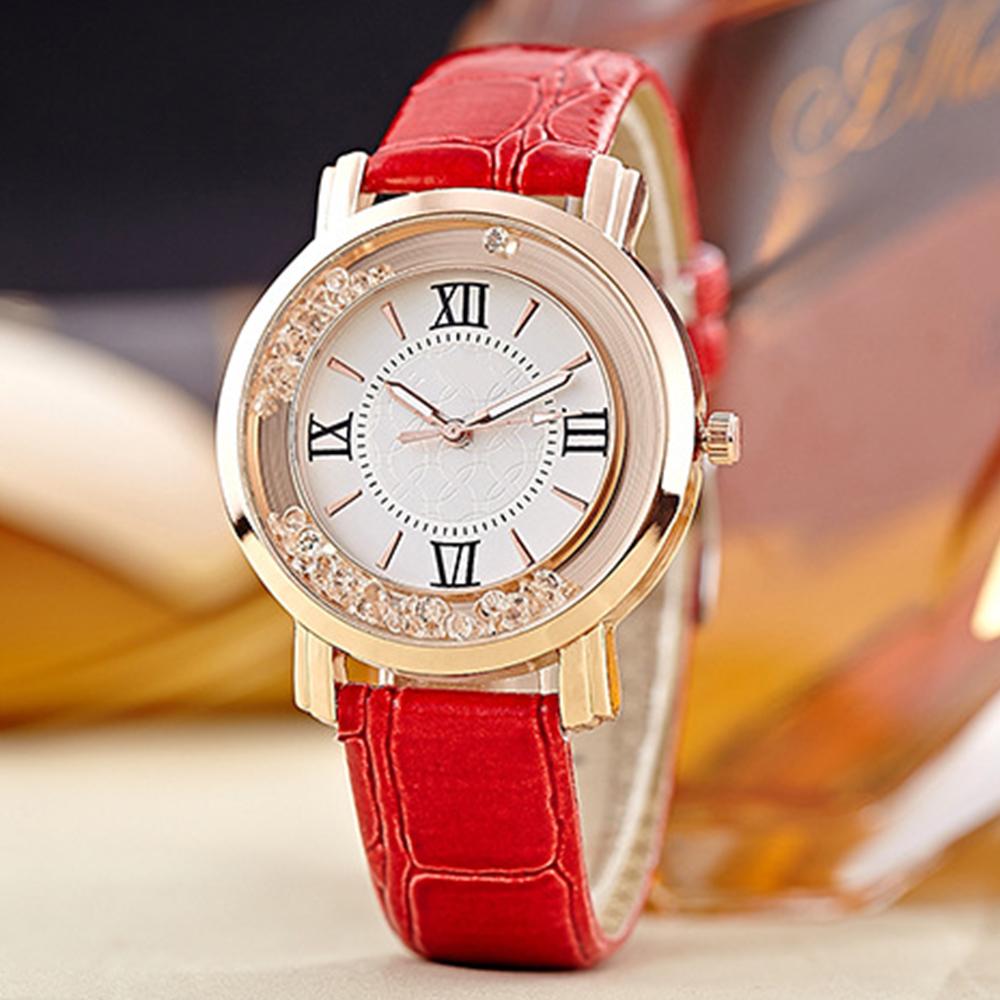 Корейская мода белые стразы простые повседневные женские часы кварцевые женские часы