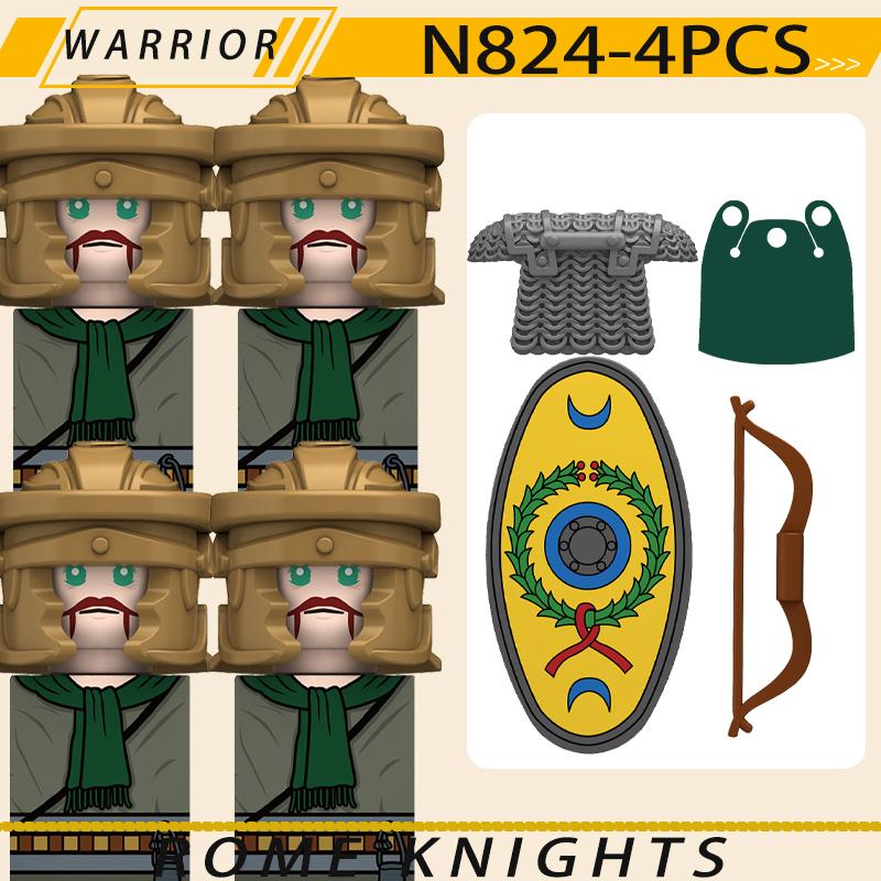 MOC Средневековый Военный Рим Рыцари Серия Строительные Блоки Замок Солдаты Фигурки Аксессуары Щит Кирпичики Рождественские Игрушки Подарки