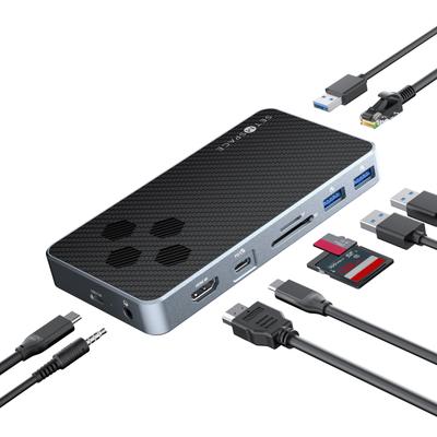 Док-станция и внешний корпус для SSD НАБОР MSPACE Док-станция на 10 портов USB C x 1 Ethernet x 1 x 3 x 1 Картридер x 1 x 1 Внешний корпус M.2 для NVME SSD (HDMI