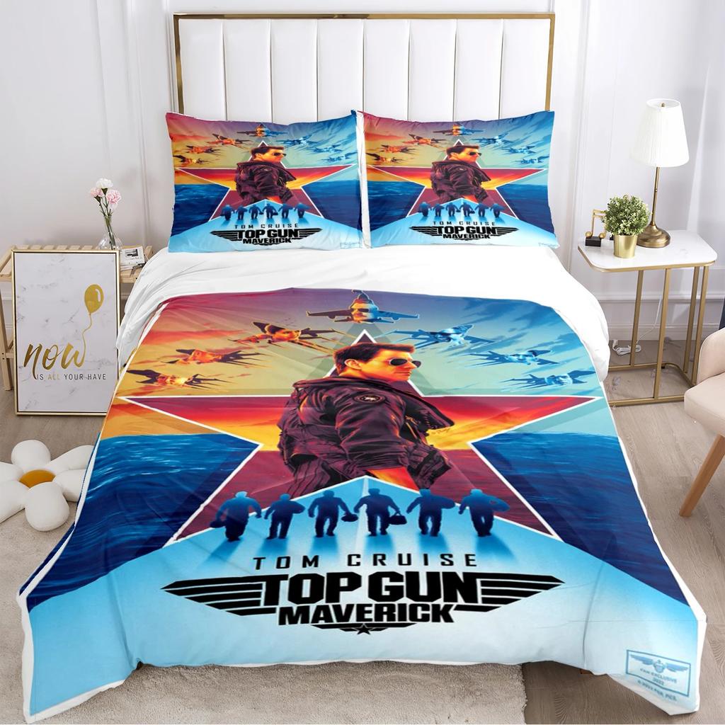 3D HD Печать Классический Фильм Top Gun Комплект Постельного Белья, Топ Ган Пододеяльник Мягкое Одеяло и Наволочки Для взрослых детей