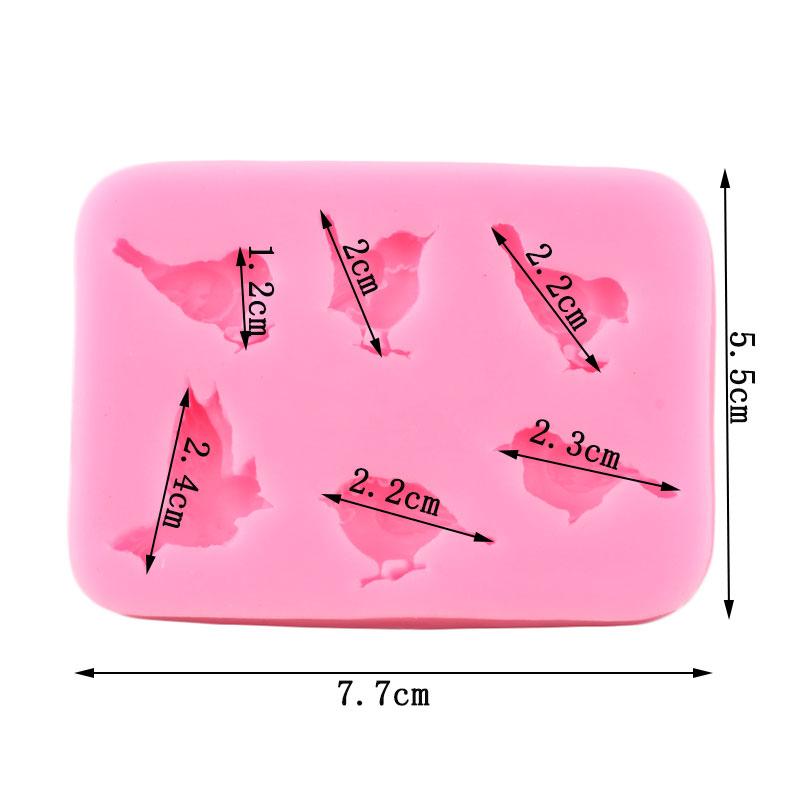 Силиконовые формы с милыми птицами, форма для помадки, сделай сам, украшения торта, форма для шоколадной мастики, кекс, топпер, конфеты, смоляные глиняные формы