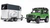 Bruder Land Rover Def. Wagon & Horse Trailer BR02592