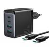 Joyroom 67W GaN Multi-Port Charger (2x USB, 2x USB-C) with 100W USB-C Cable - Black (Model TCG02)