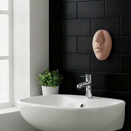 Настенный дозатор мыла Yousheng в форме носа с прочной клейкой основой, легко сжимаемый силиконовый насос для жидкого мыла