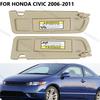For Honda Civic 2006 2007 2008 2009 2010 2011 Car Left Driver And Right Passenger Beige/Gray Sun Visor Accessories 83230SNAA01ZB