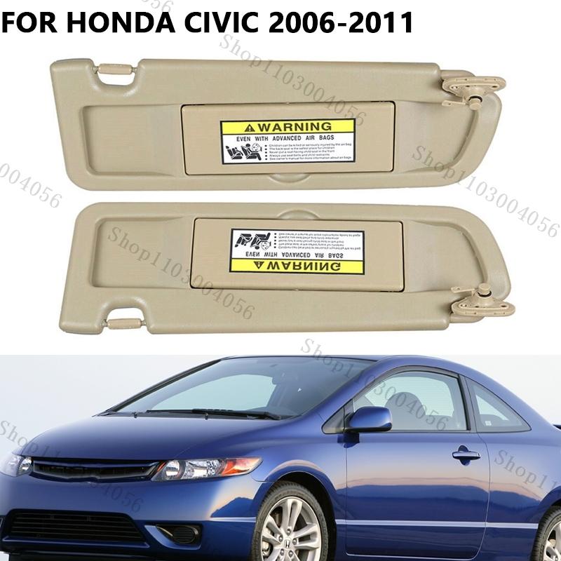 For Honda Civic 2006 2007 2008 2009 2010 2011 Car Left Driver And Right Passenger Beige/Gray Sun Visor Accessories 83230SNAA01ZB