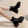 Women Platform Ankle Boots Fashion Ladies Thick Sole Round Toe Ankle Boots Short Boots Winter Motorcycle Boot Bottine