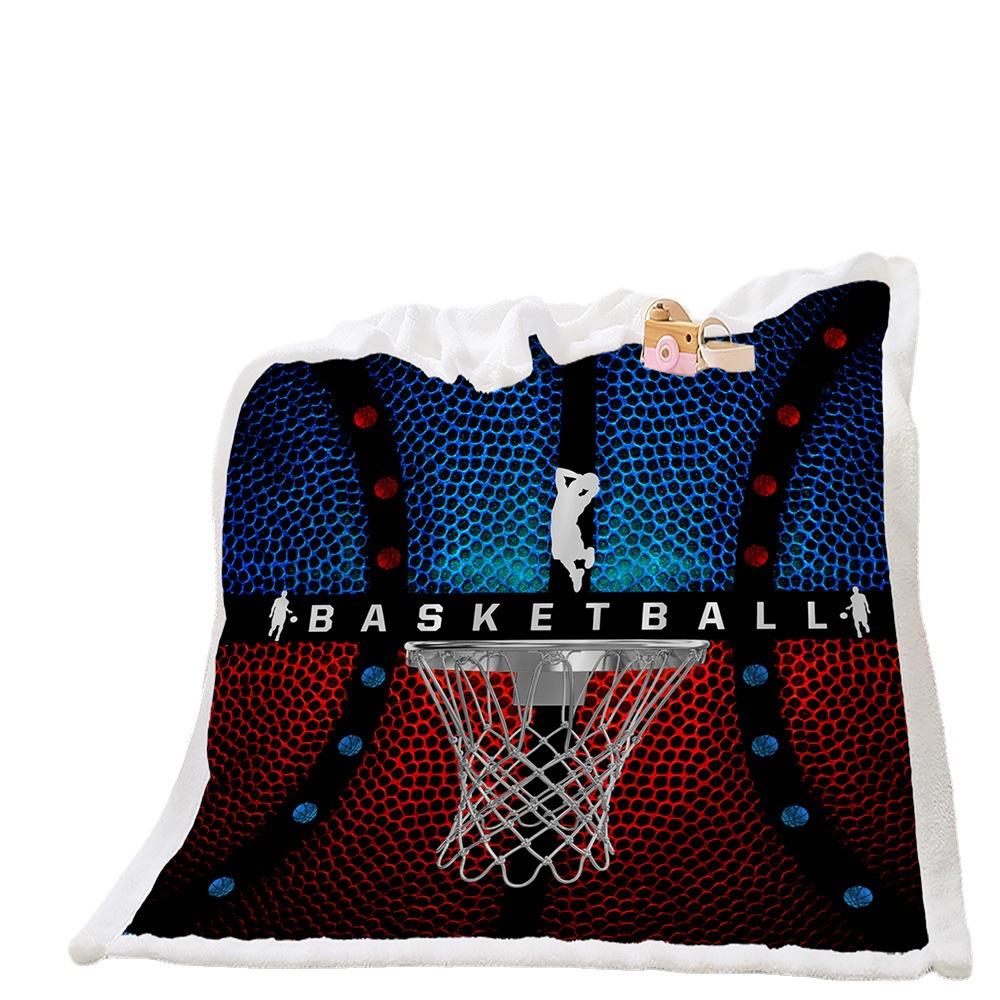 Ice Sports 2D Digital Printed Lamb Fleece Blanket Thickened Crystal Fleece Blanket