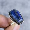 Lapis Lazuli Gemstone Handmade 925 Sterling Silver Jewelry Ring Size 8 M-2579