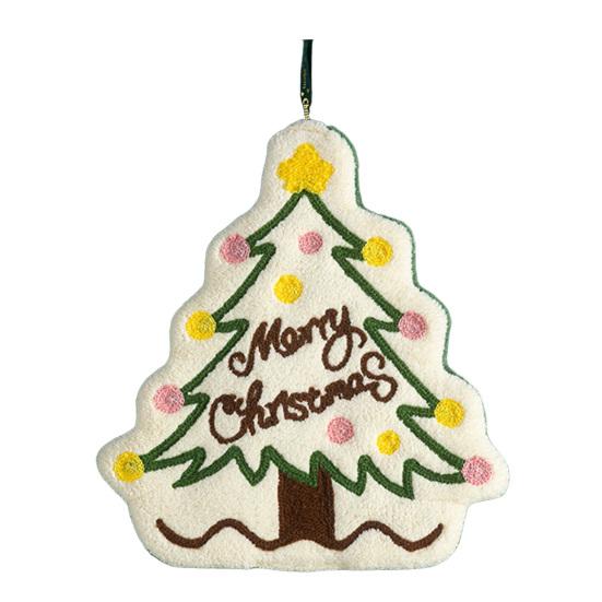 Christmas House Hand Towel Soft Absorbent Coral Fleece Towel Santa Claus Bells Design Quick-Drying Holiday Towel