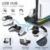 PS5 PS5 Vertical Stand with Cooling Fan 3 Levels Adjustable Wind Speed PlayStation 5 Stand PS5 Controller Edge Charger Charging 2 Devices