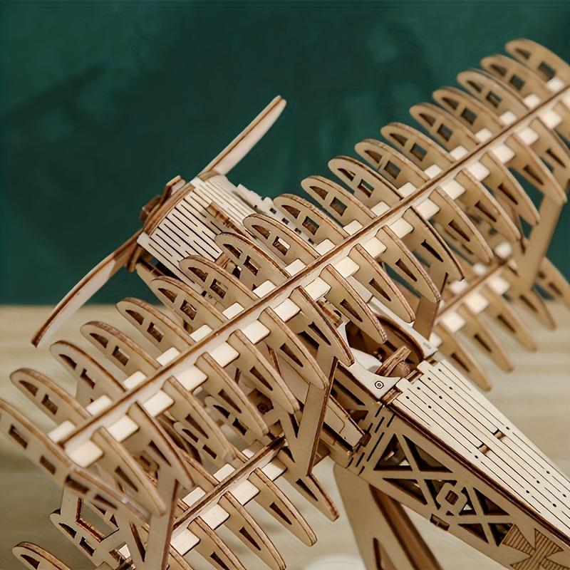 3D деревянная головоломка крылья самолет деревянная поделка своими руками модель самолета набор для сборки ручная работа 3D трехмерная головоломка ретро модель самолета украшение для дома игрушка