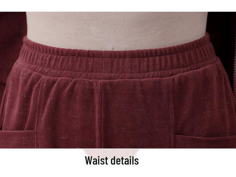 Стильный весенний спортивный костюм: Комплект из двух предметов 2025 года для женщин среднего возраста - Повседневная куртка и брюки для весны и осени