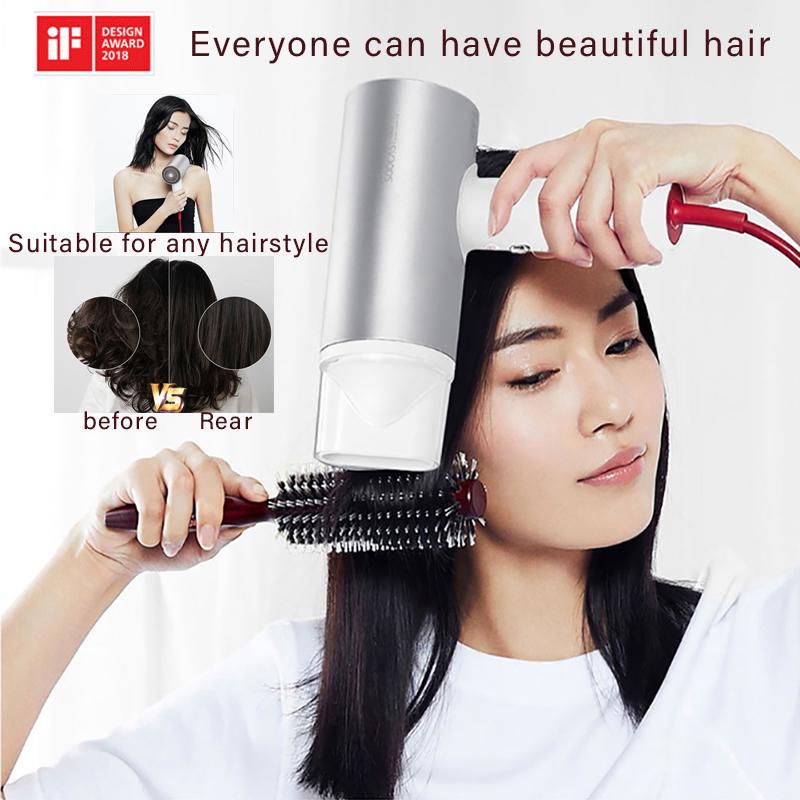 Оригинальный анионовый фен Xiaomi Mijia Soocas H3S, корпус из алюминиевого сплава, 220 В, 1800 Вт, выходное отверстие для воздуха, анти-горячий, инновационный дизайн, уход за волосами, фен