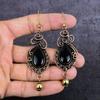 Серьги из натурального черного тигрового глаза с медной проволокой 3,59 дюйма U8p96