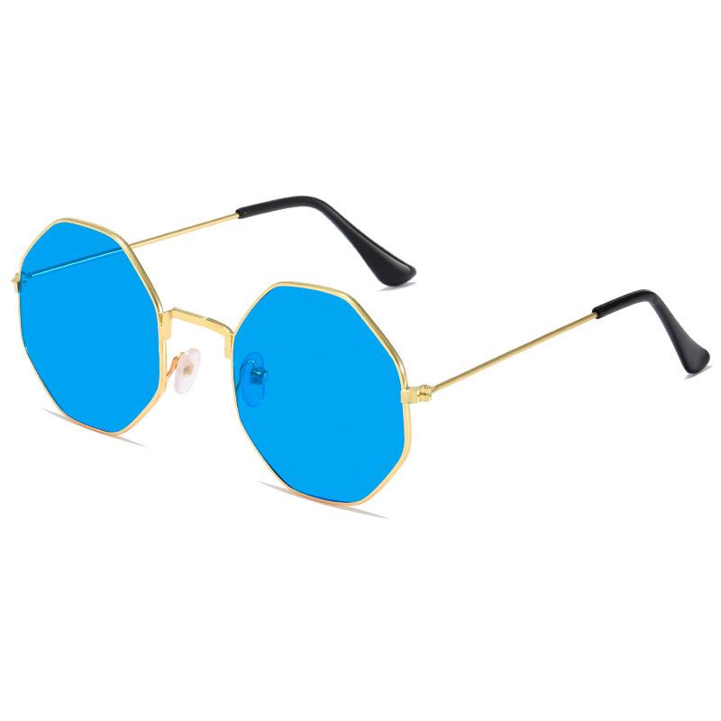 Vintage Star Octagonal Polygon Jelly Sunglasses Men And Women Marine Sunglasses