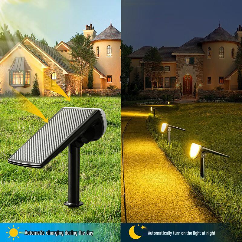Solar Outdoor Warm Light Landscape Spotlight